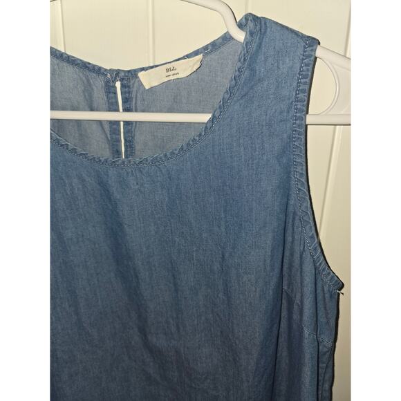 BLL Lightweight Denim Ruffle Tank Small - Picture 3 of 3